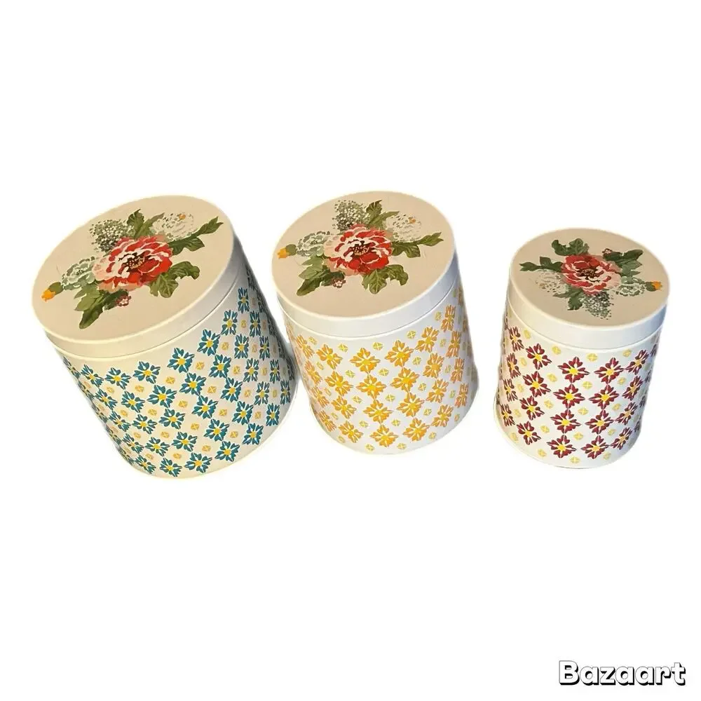 The Pioneer Woman 3 Piece Metal Garden Meadows Canister Set